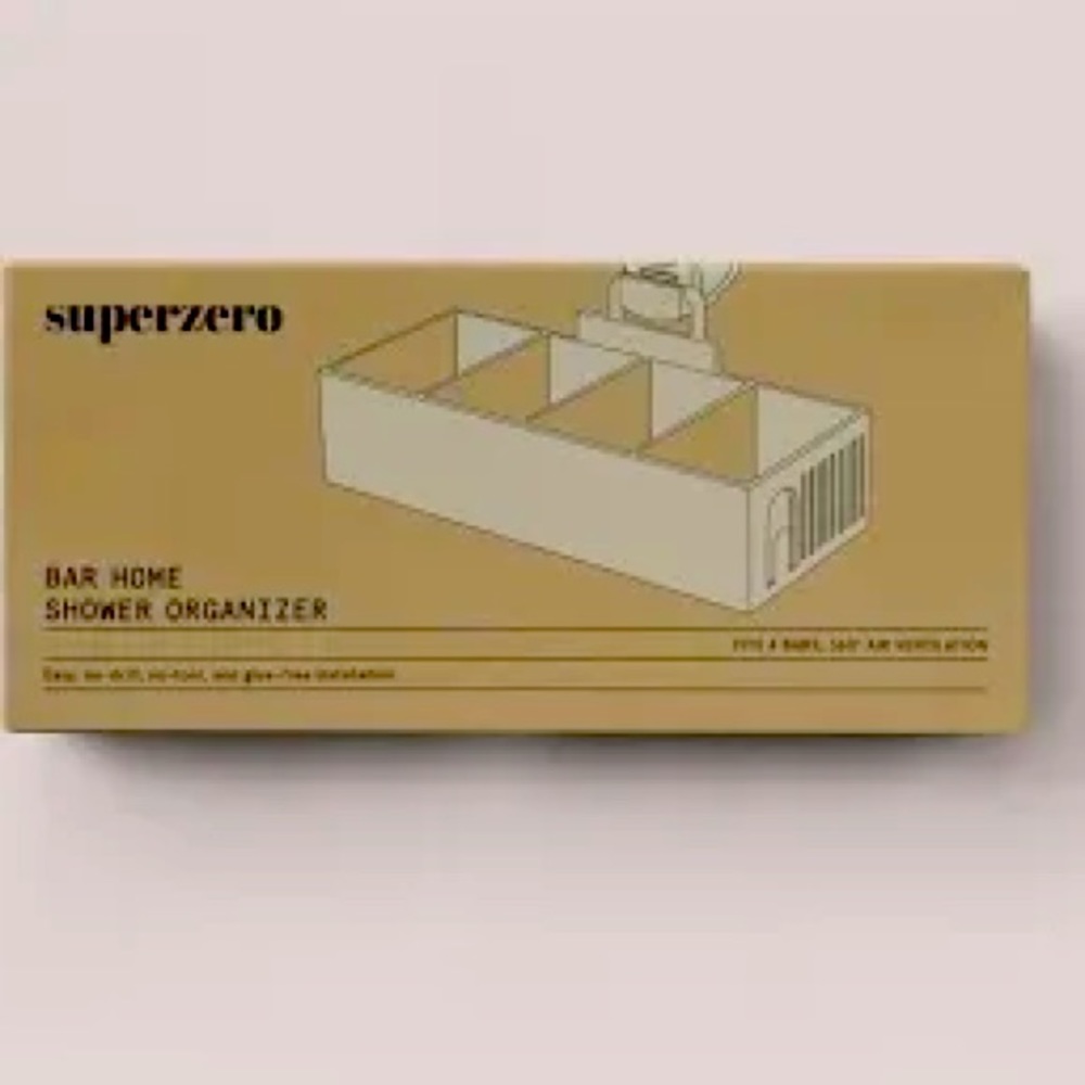 Superzero bar home shower organizer. NWT/NIB